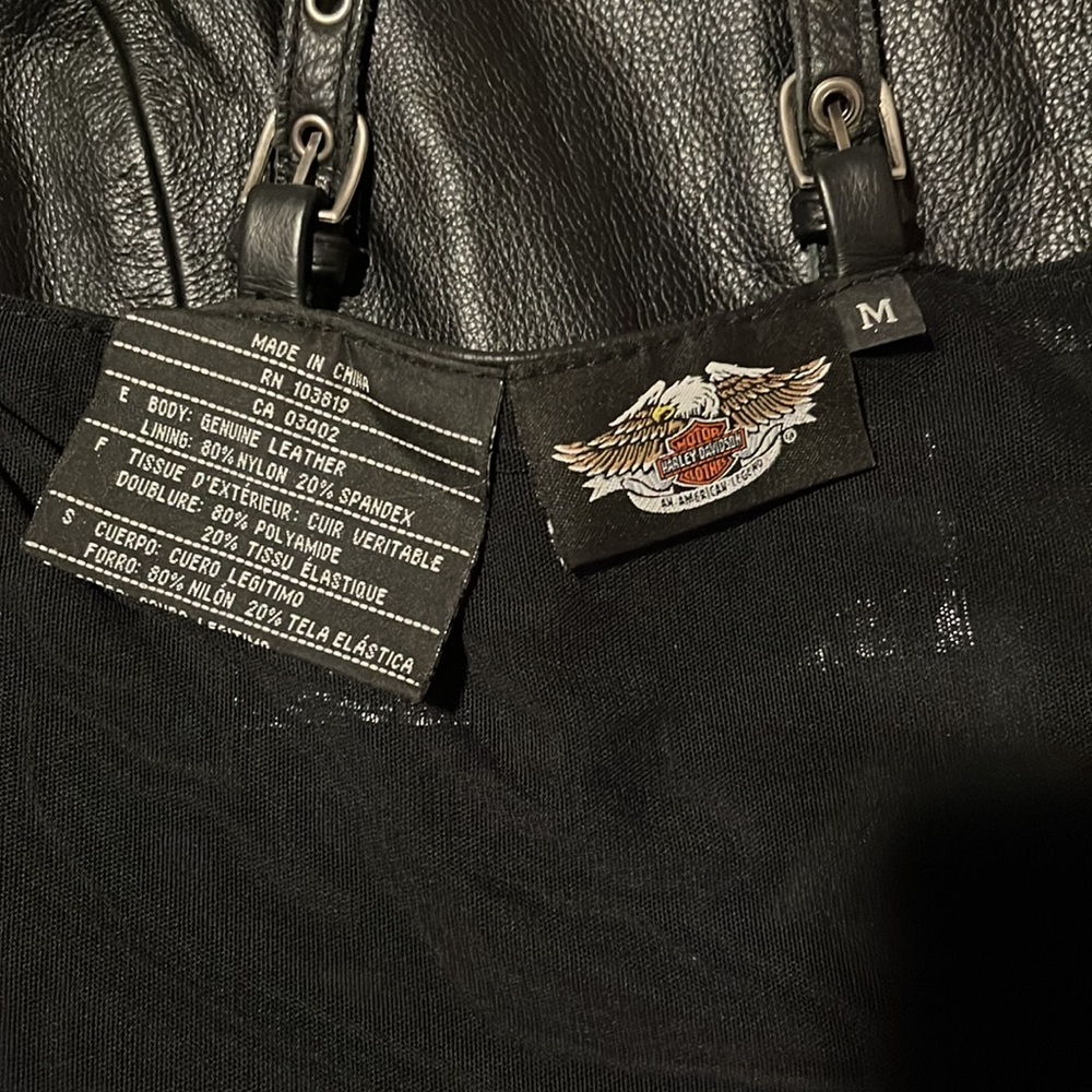 Harley-Davidson Black Leather Tank Top - Picture 4 of 7